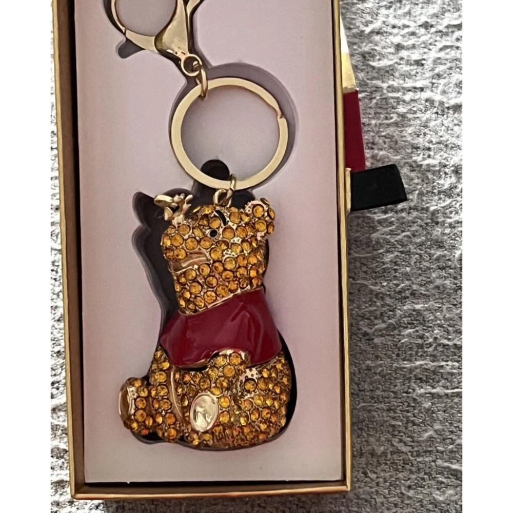 Disney / Jacmel Winnie the Pooh Pave Keychain / Bag Charm NEW - Picture 4 of 5